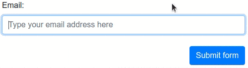 Email verification widget in action