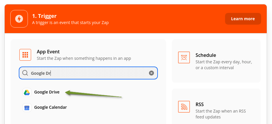 Choose Google Drive